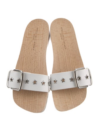 Stella McCartney Leather Studded Accents Slides