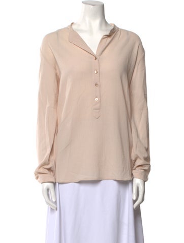 Stella McCartney Tops V-Neck Long Sleeve Blouse M