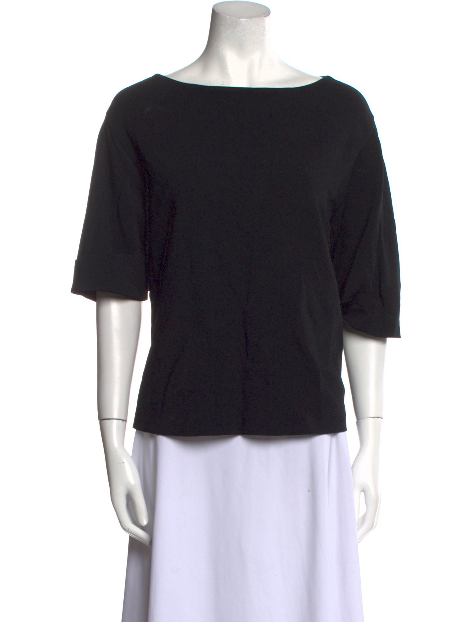 Stella McCartney Bateau Neckline Short Sleeve T-Shirt