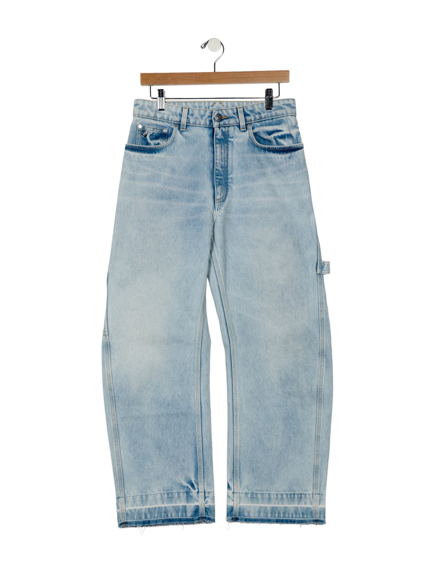 デニム・ジーパン Maison Margiela FW25 Maison Margiela (S51LA0051 S30513470) MM6 Maison Margiela Light Blue Denim Twisted Jeans | italist
