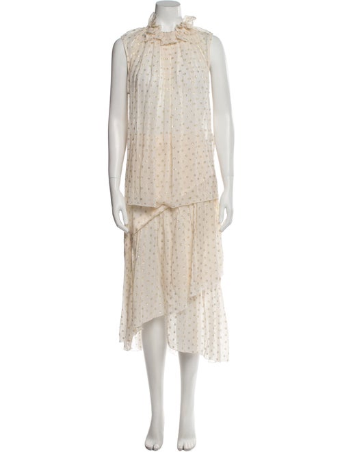 Stella McCartney Silk Polka Dot Print Skirt Set