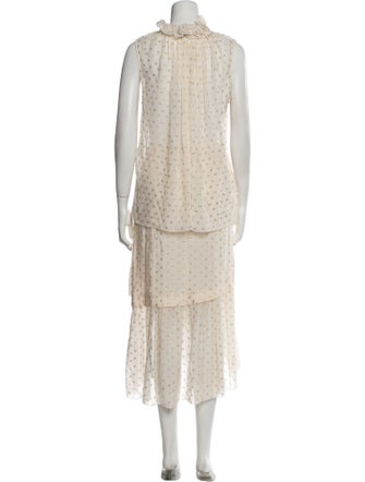 Stella McCartney Silk Polka Dot Print Skirt Set