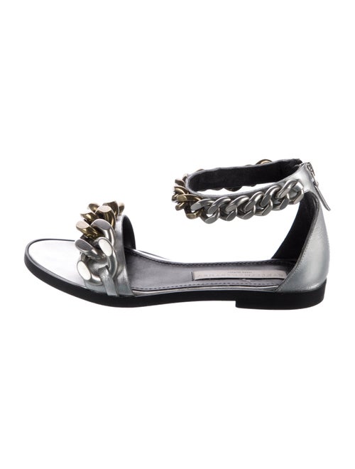 Stella McCartney Leather Chain-Link Accents Sandals