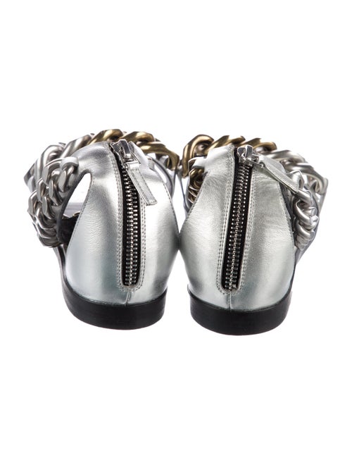 Stella McCartney Leather Chain-Link Accents Sandals