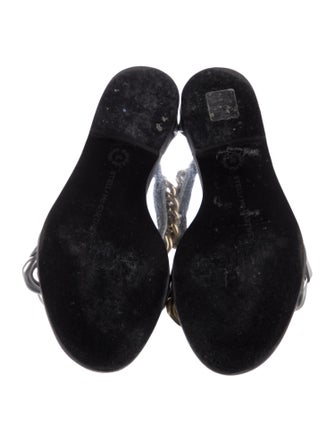 Stella McCartney Leather Chain-Link Accents Sandals