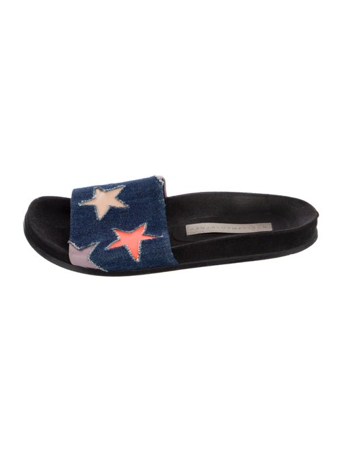 Stella McCartney Denim Printed Slides
