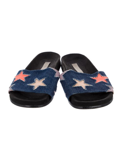Stella McCartney Denim Printed Slides