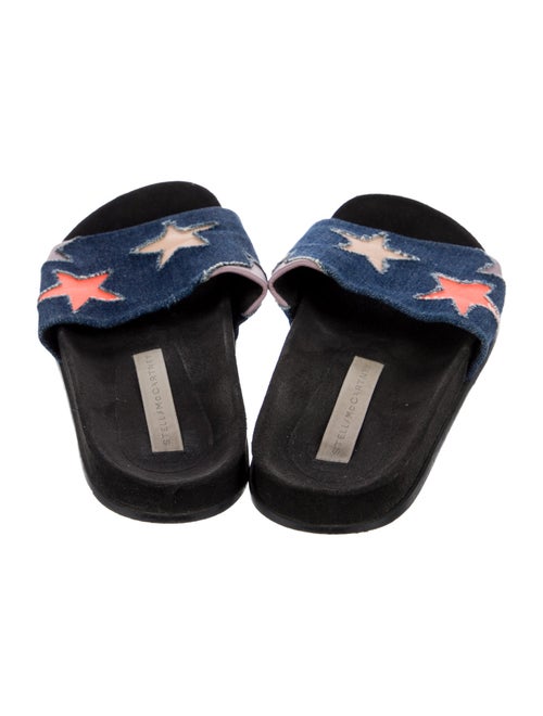 Stella McCartney Denim Printed Slides