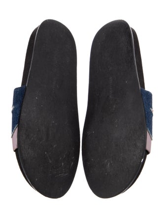 Stella McCartney Denim Printed Slides