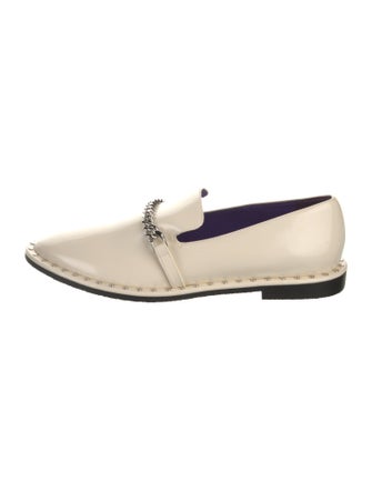 Stella McCartney Vegetarian Patent Leather Chain-Link Accents Loafers