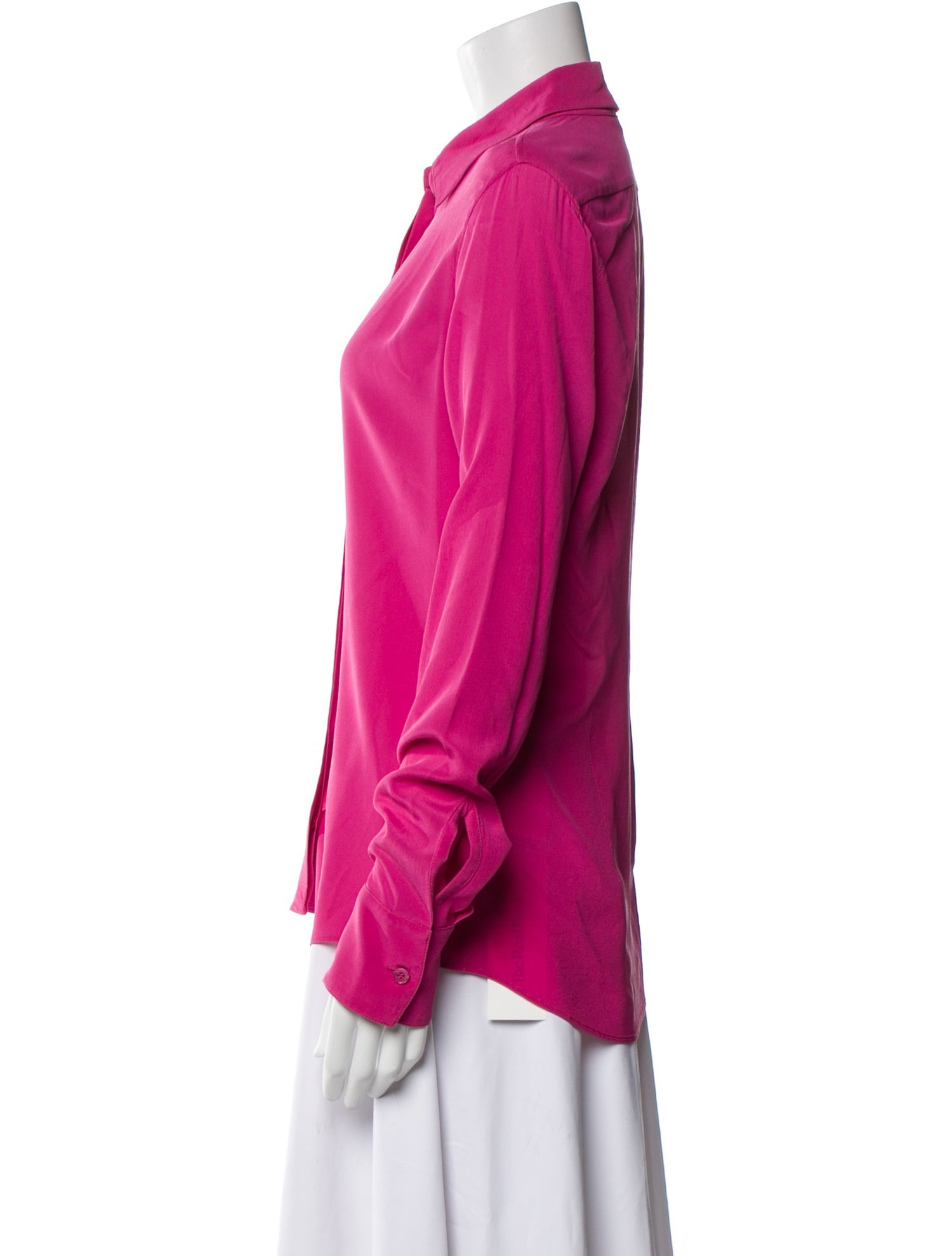 Stella McCartney Silk Long Sleeve Button-Up Top