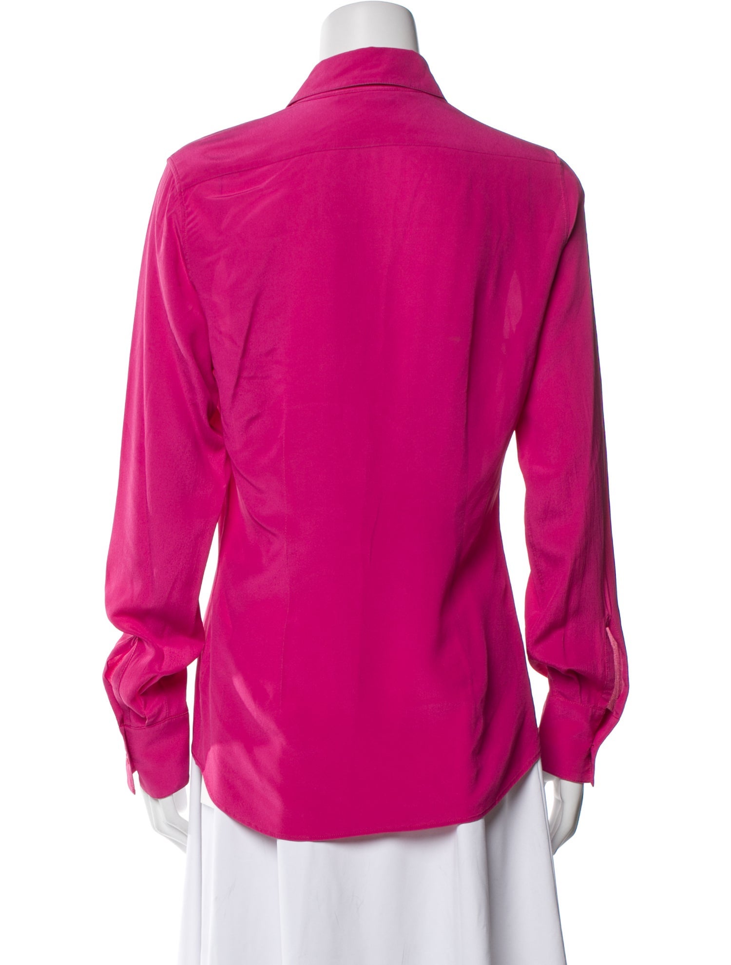Stella McCartney Silk Long Sleeve Button-Up Top
