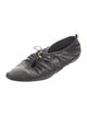 Stella McCartney Leather Ruffle Embellishment Ballet Flats