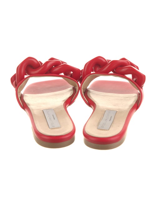 Stella McCartney Leather Chain-Link Accents Slides