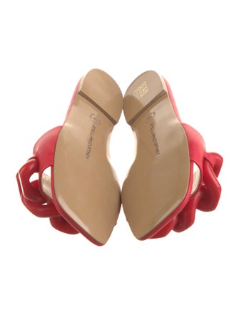 Stella McCartney Leather Chain-Link Accents Slides