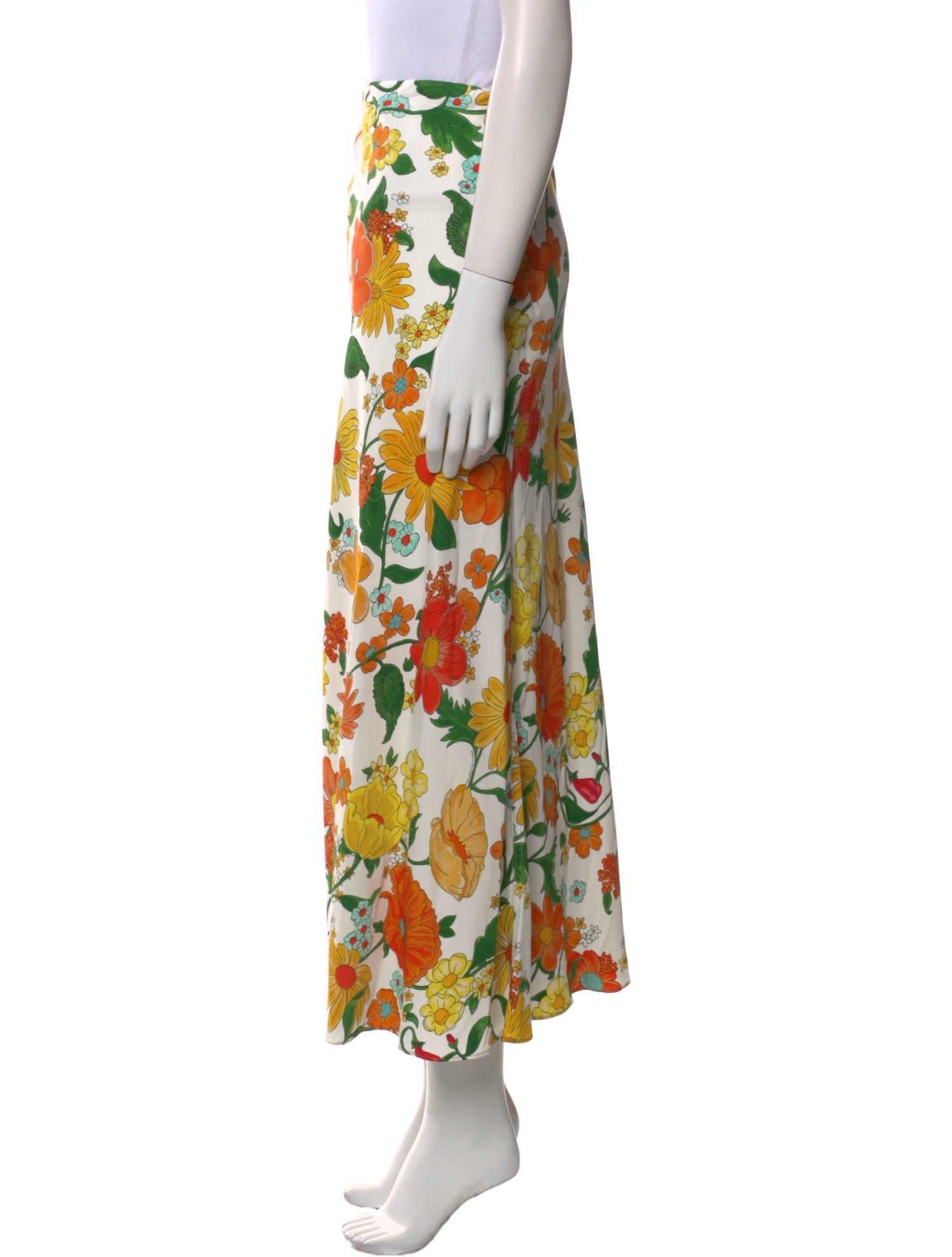 Stella McCartney Floral Print Midi Length Skirt