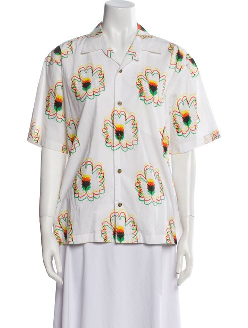 Stella McCartney Printed Short Sleeve Button-Up Top