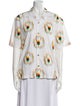 Stella McCartney Printed Short Sleeve Button-Up Top