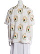 Stella McCartney Printed Short Sleeve Button-Up Top