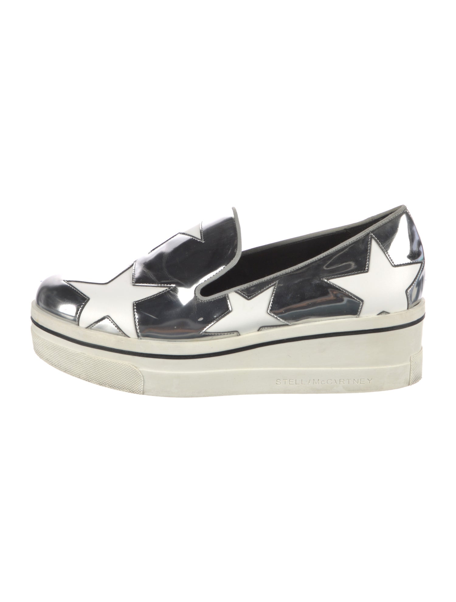 Stella McCartney Leather Wedge Sneakers