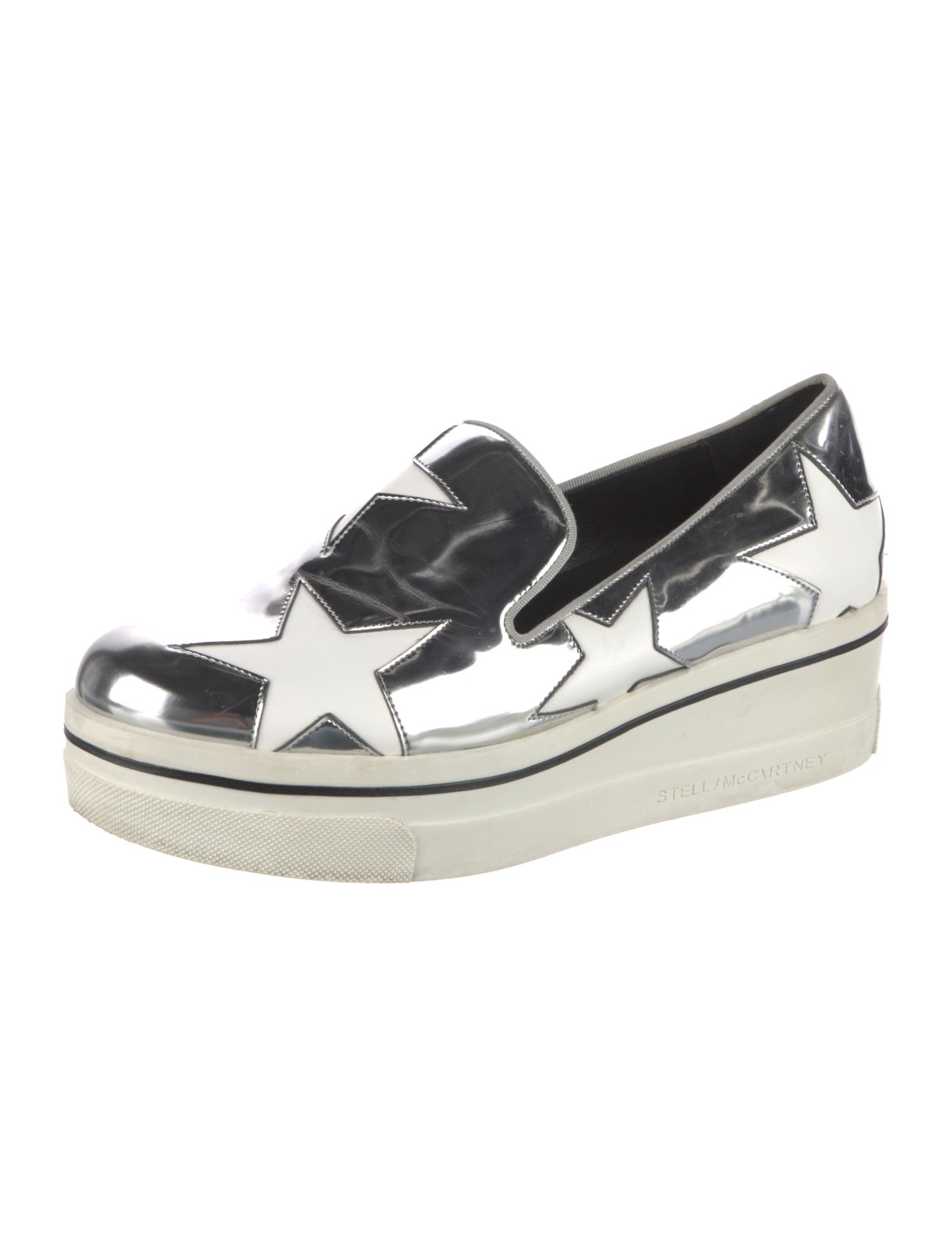 Stella McCartney Leather Wedge Sneakers