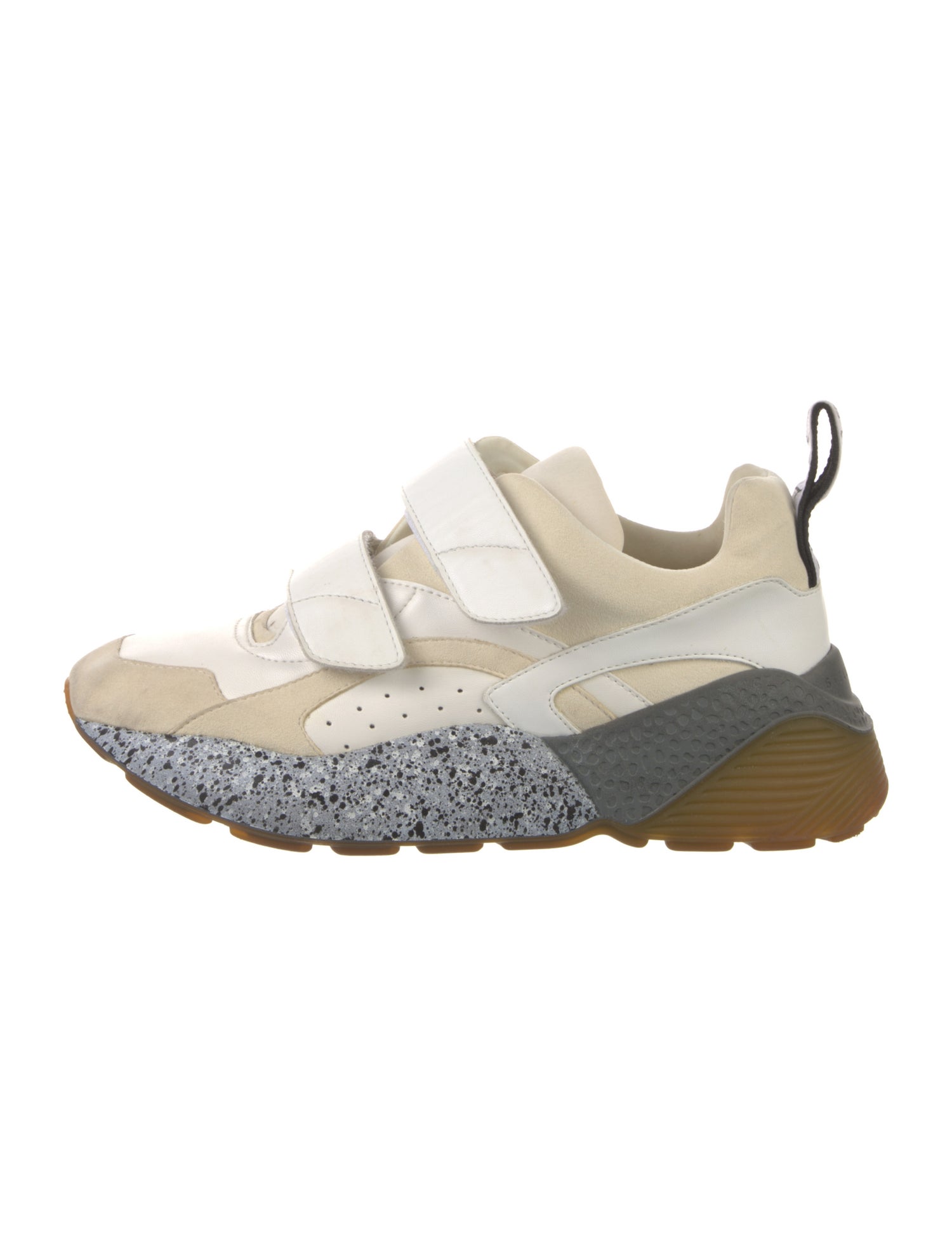 Stella McCartney Vegan Leather Colorblock Pattern Chunky Sneakers