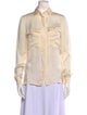 Stella McCartney Silk Long Sleeve Button-Up Top