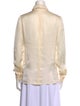 Stella McCartney Silk Long Sleeve Button-Up Top
