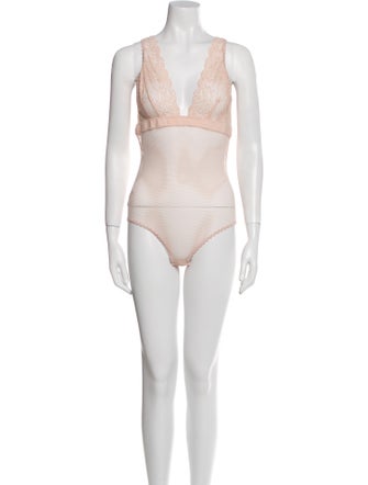 Stella McCartney Lace V-Neck Bodysuit