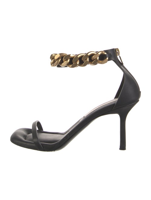 Stella McCartney Leather Chain-Link Accents Sandals