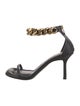 Stella McCartney Leather Chain-Link Accents Sandals