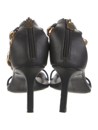 Stella McCartney Leather Chain-Link Accents Sandals