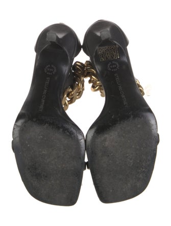 Stella McCartney Leather Chain-Link Accents Sandals
