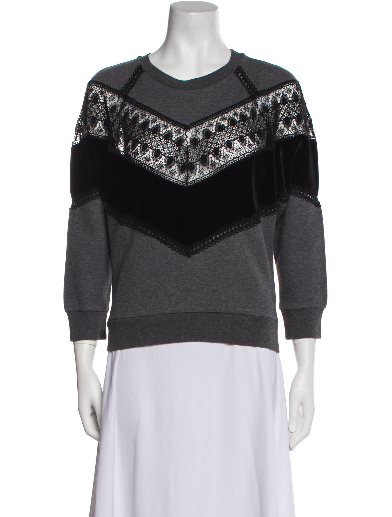 Stella McCartney Crew Neck Three-Quarter Sleeve Sweatshirt