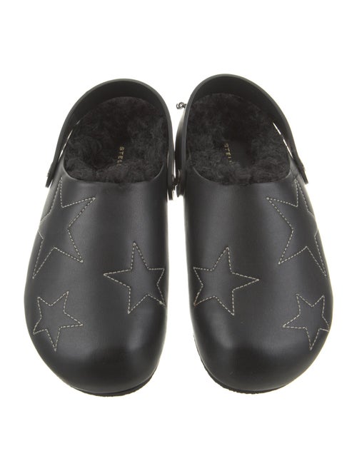 Stella McCartney Leather Whipstitch Trim Slingback Flats