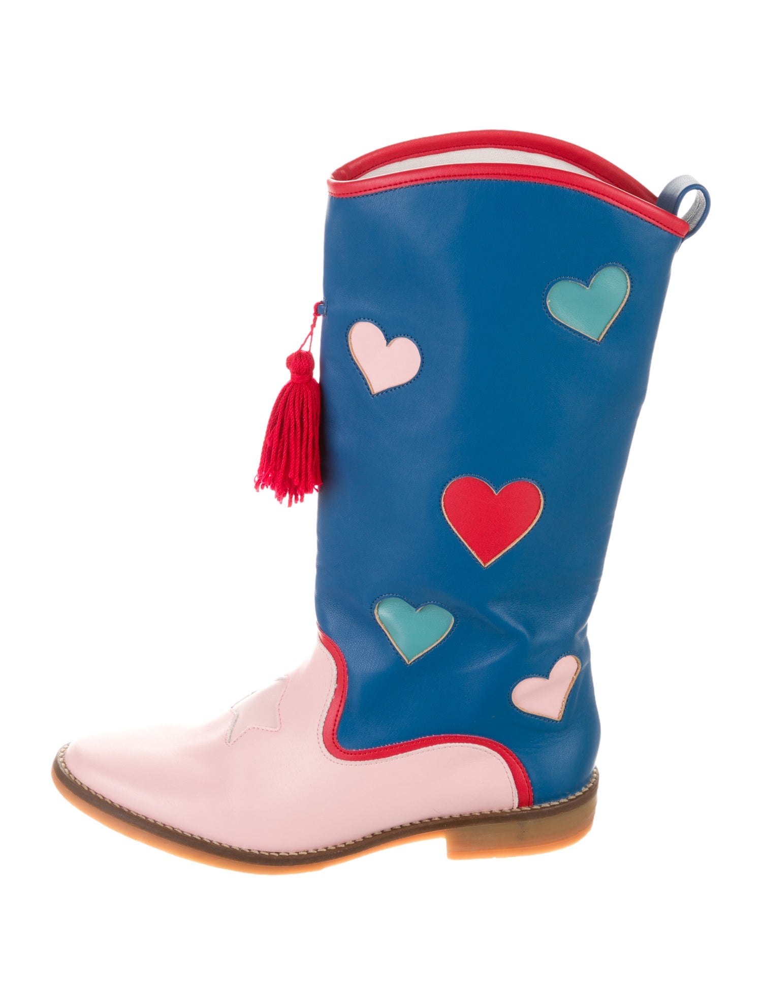 Stella McCartney Girls' Heart Print Cowboy Boots