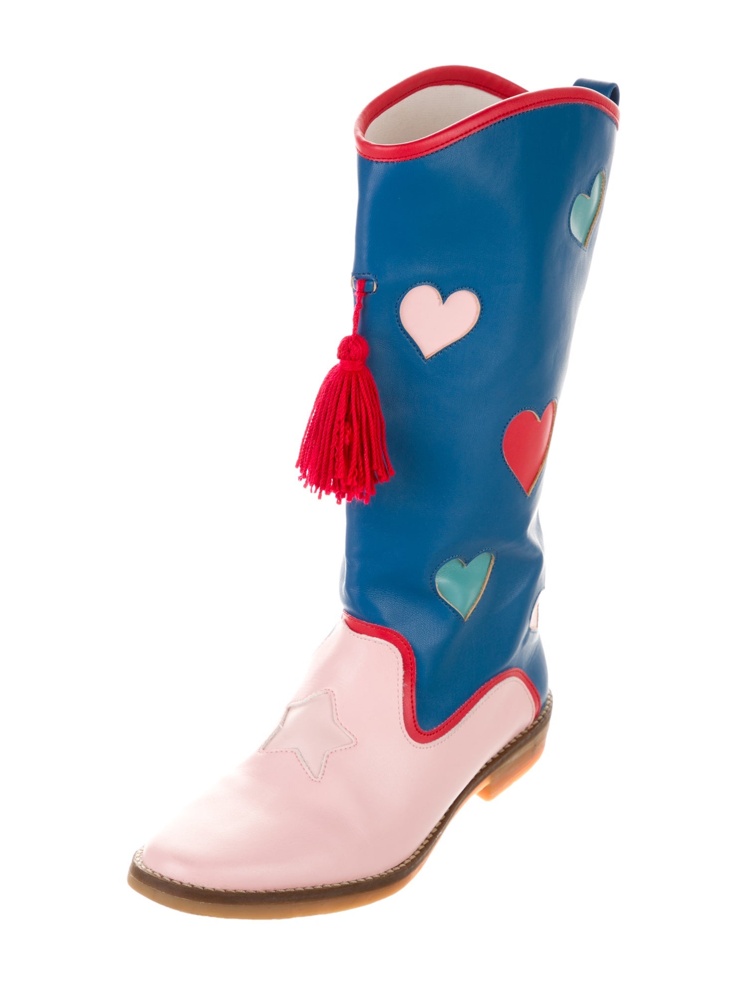 Stella McCartney Girls' Heart Print Cowboy Boots