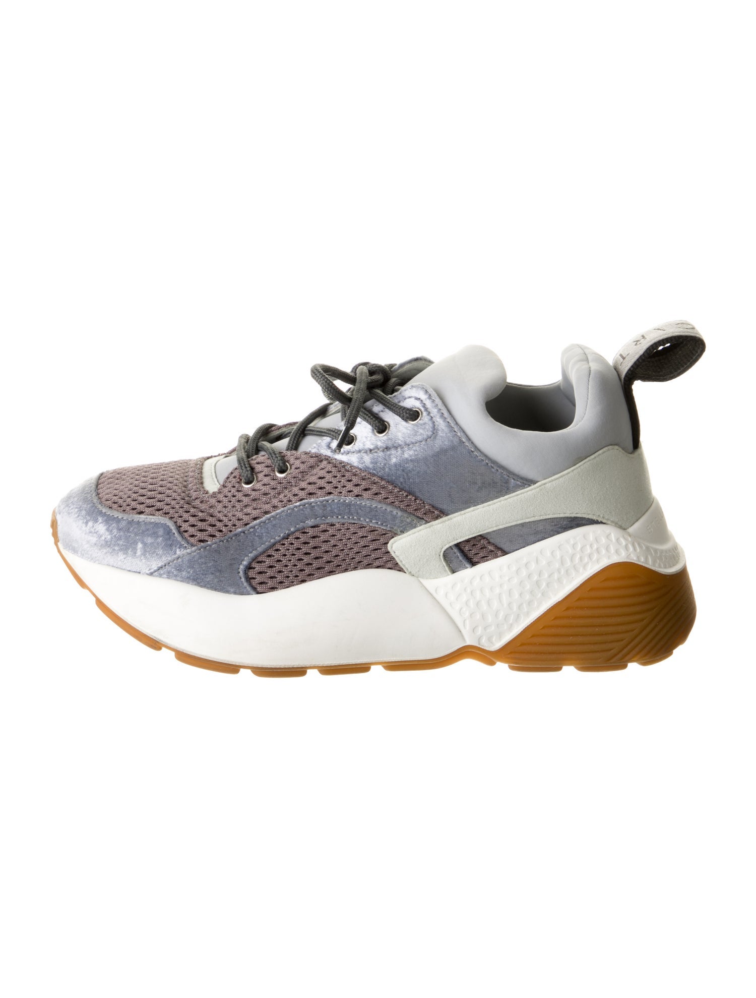 Stella McCartney Mesh Colorblock Pattern Chunky Sneakers