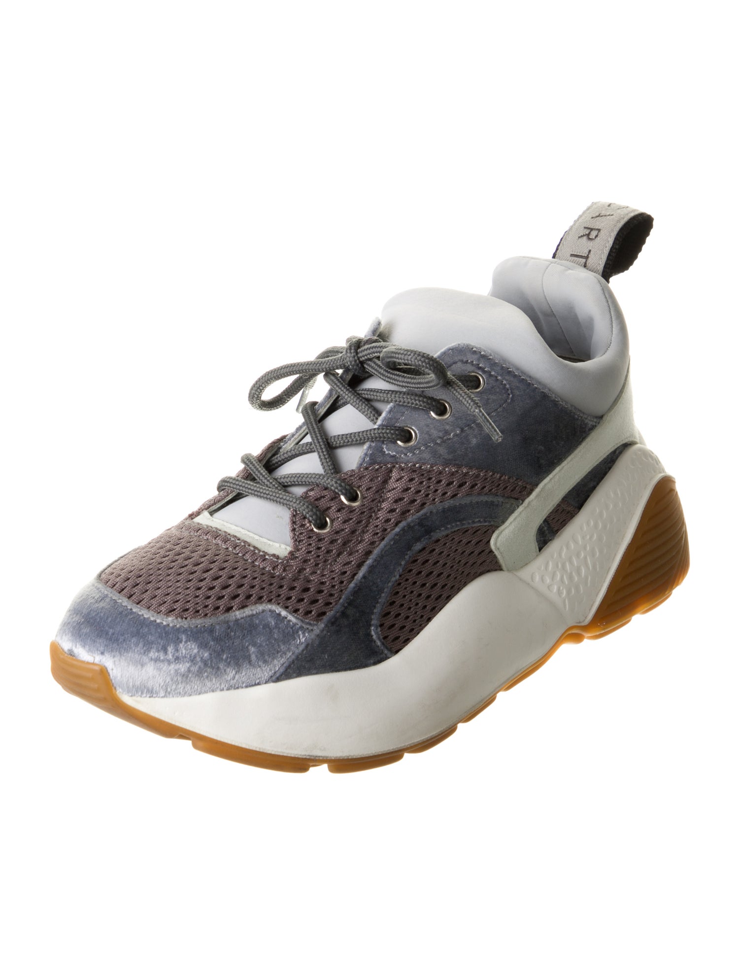 Stella McCartney Mesh Colorblock Pattern Chunky Sneakers