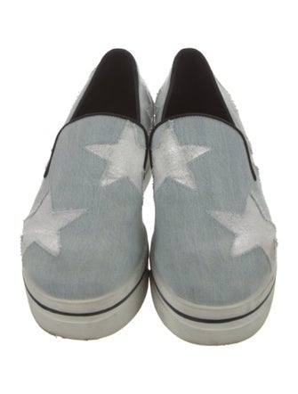 Stella McCartney Denim Wedge Sneakers
