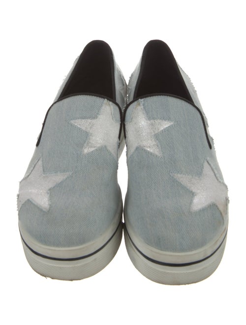 Stella McCartney Denim Wedge Sneakers
