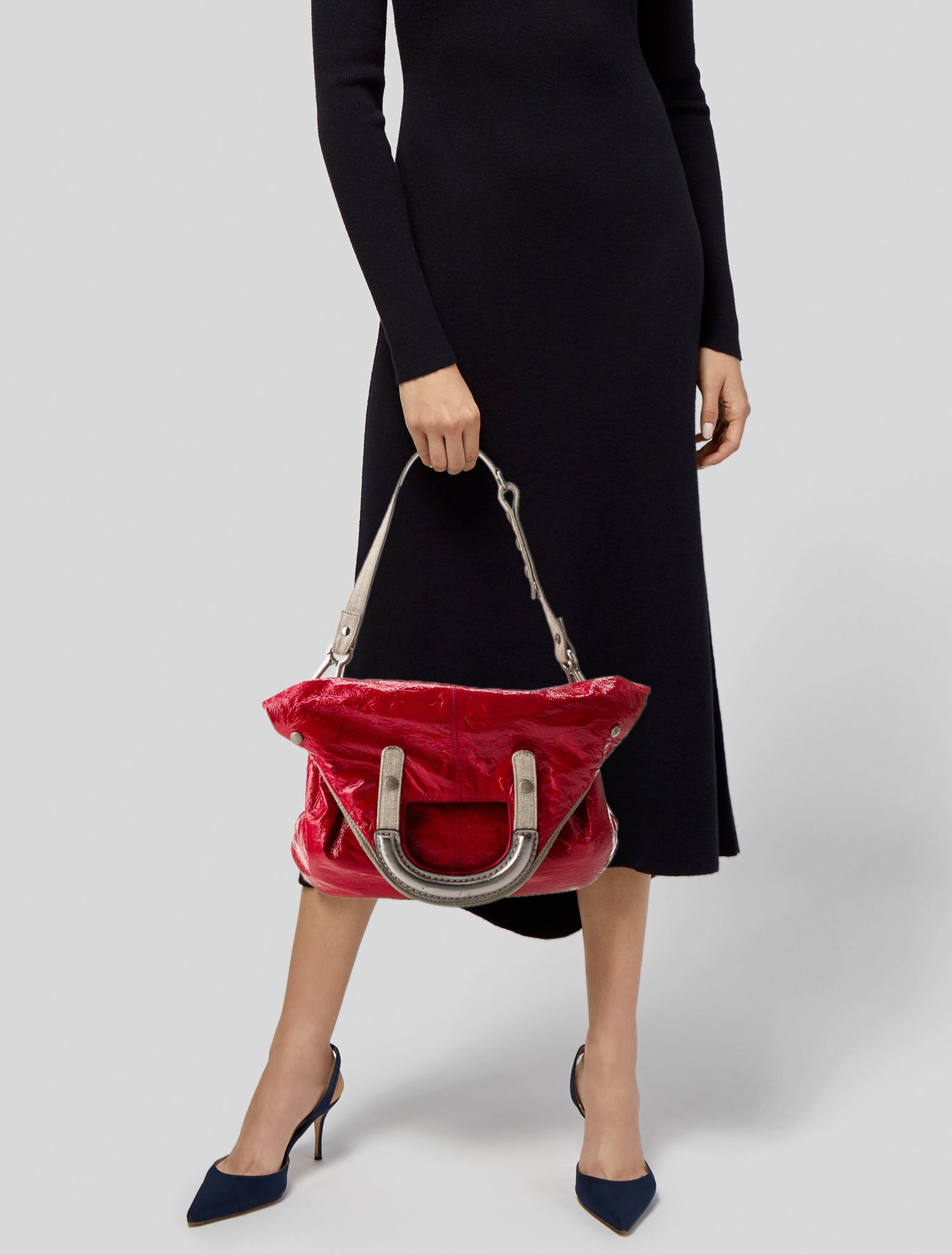 Stella McCartney Patent Leather Top Handle Bag