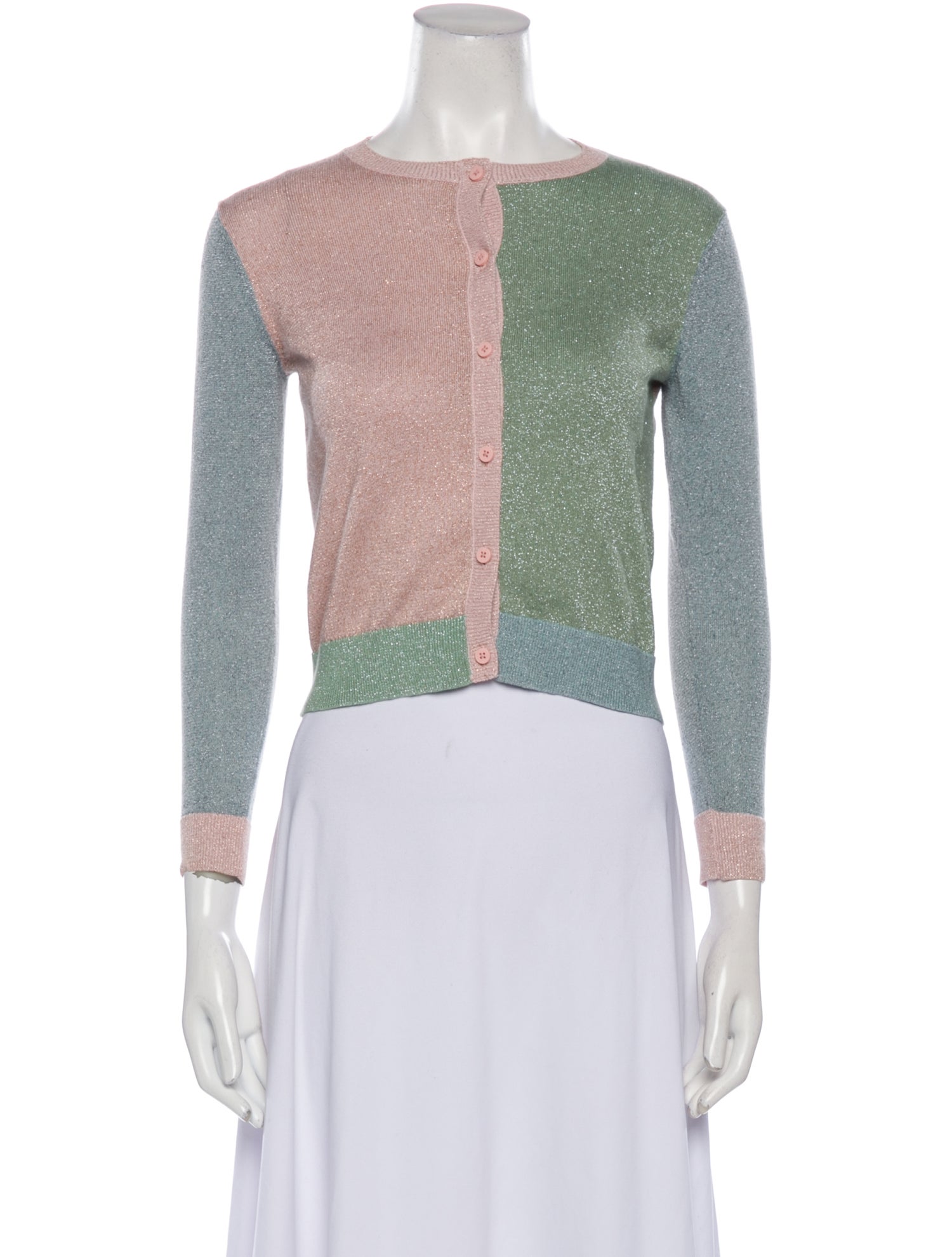 Stella McCartney Girls Glitter Colorblock Cardigan