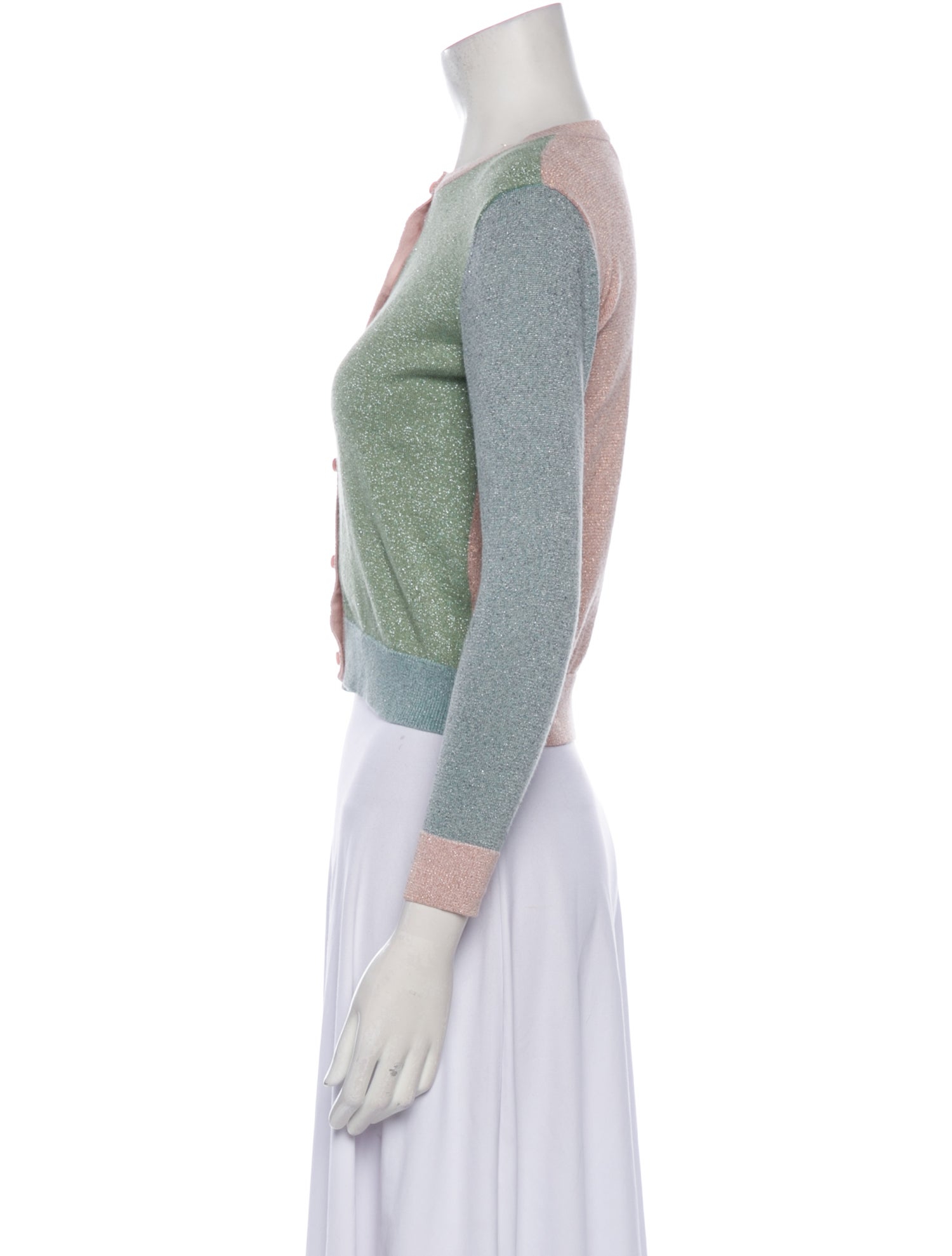 Stella McCartney Girls Glitter Colorblock Cardigan