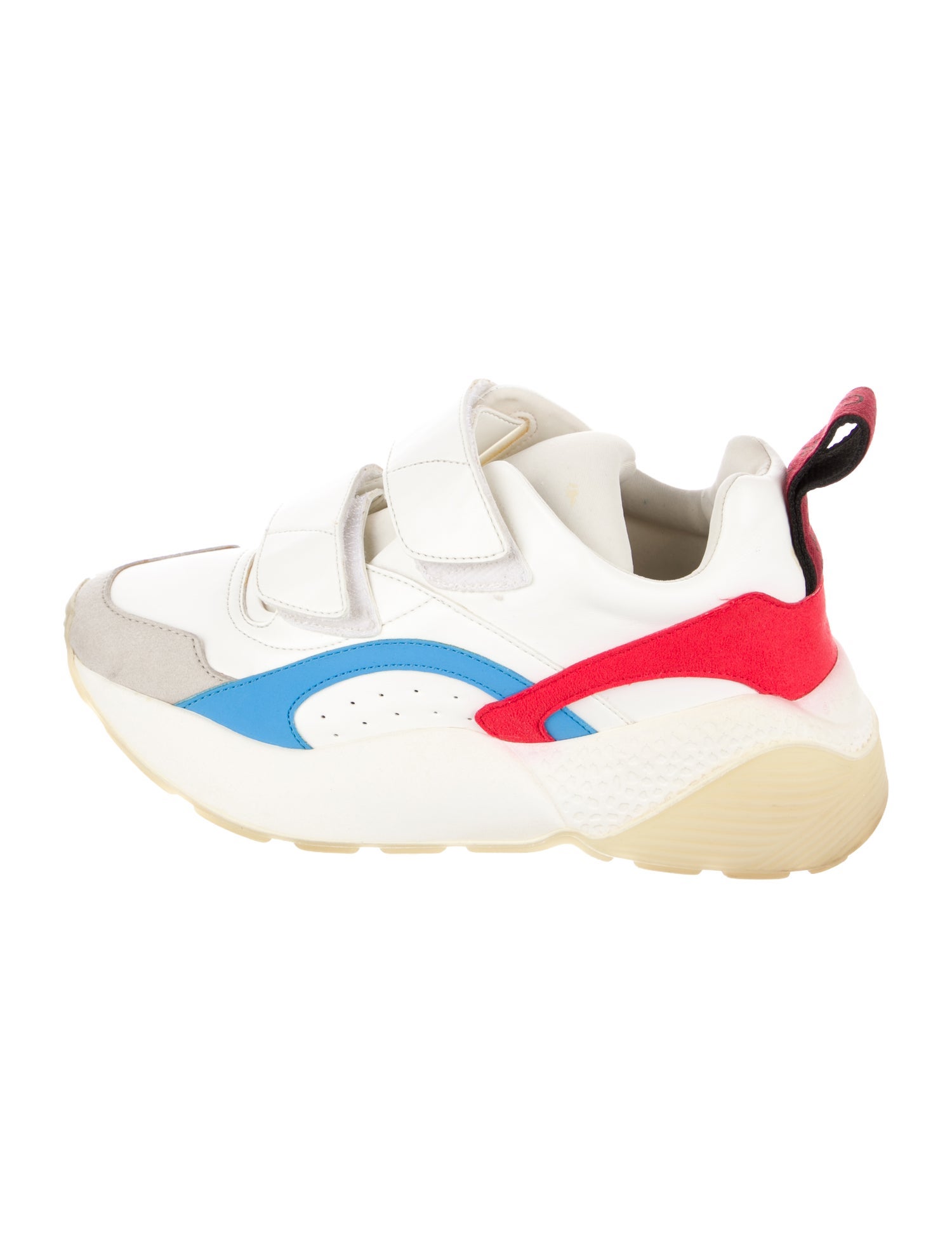 Stella McCartney Vegan Leather Colorblock Pattern Chunky Sneakers