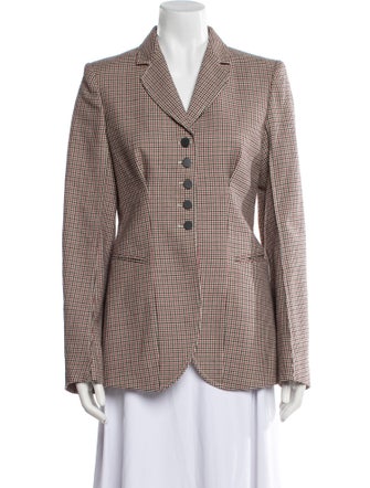 Stella McCartney Wool Houndstooth Print Blazer