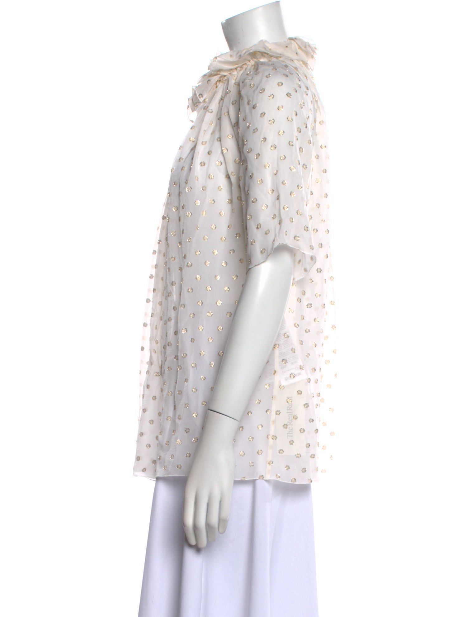 Stella McCartney Silk Polka Dot Print Top