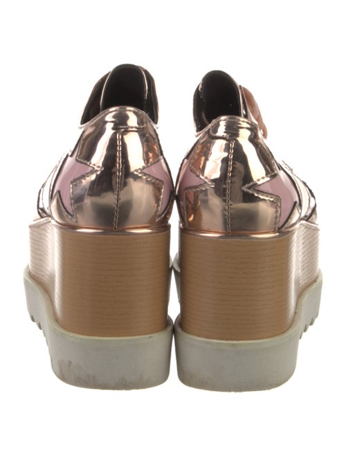 Stella McCartney Patent Leather Printed Wedge Sneakers