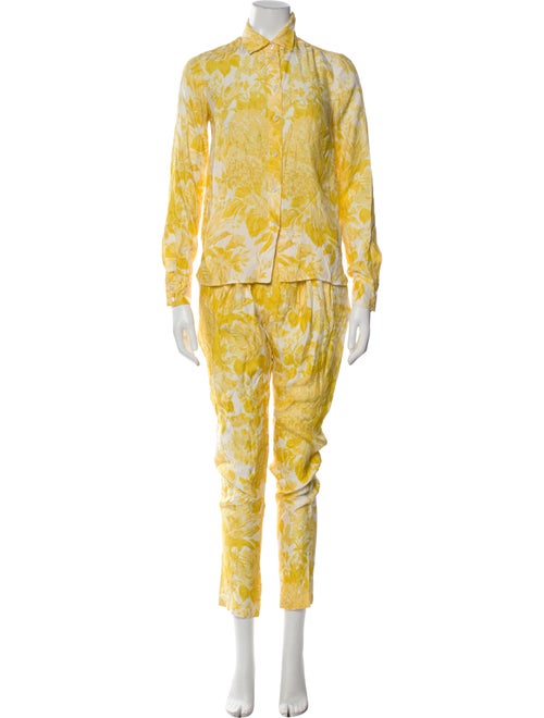Stella McCartney Silk Floral Print Pant Set