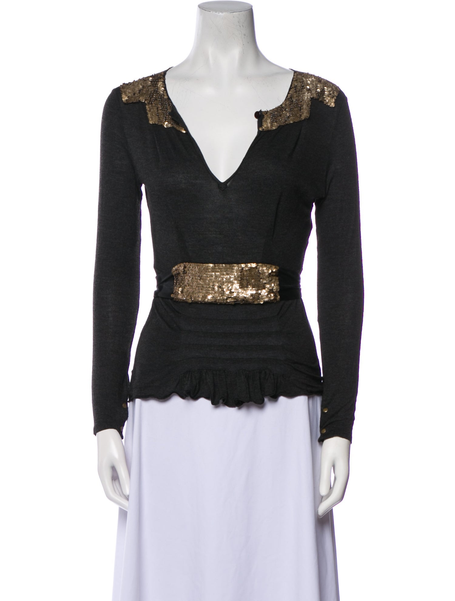 Stella McCartney V-Neck Long Sleeve Top